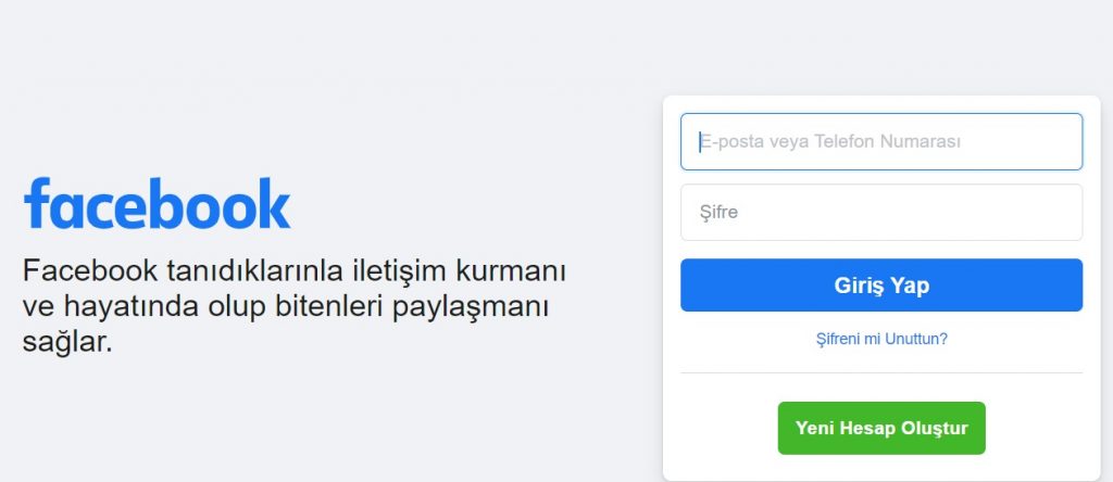 Facebook.com Giriş