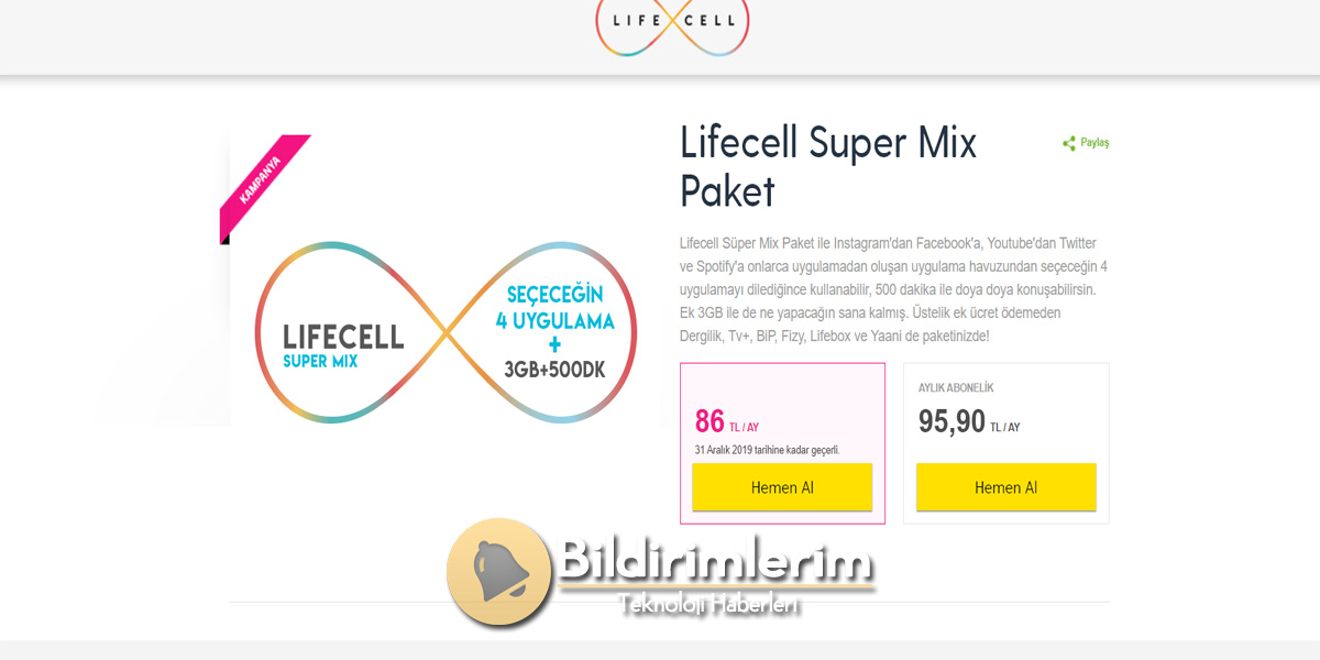 Turkcell Lifecell Süper Mix