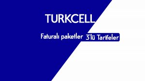 Turkcell faturalı paketler