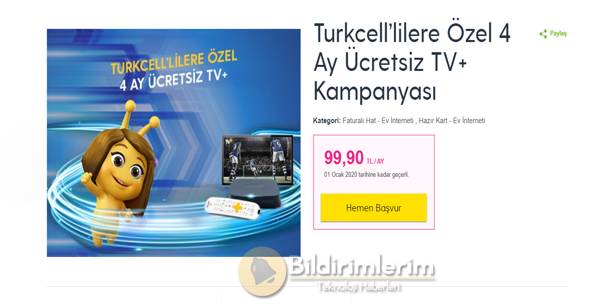 Turkcell Özel 4 ay ücretsiz