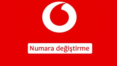 Vodafone Numara Değiştirme