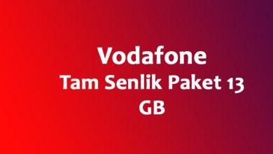 Vodafone Tam Senlik Paket 13 GB