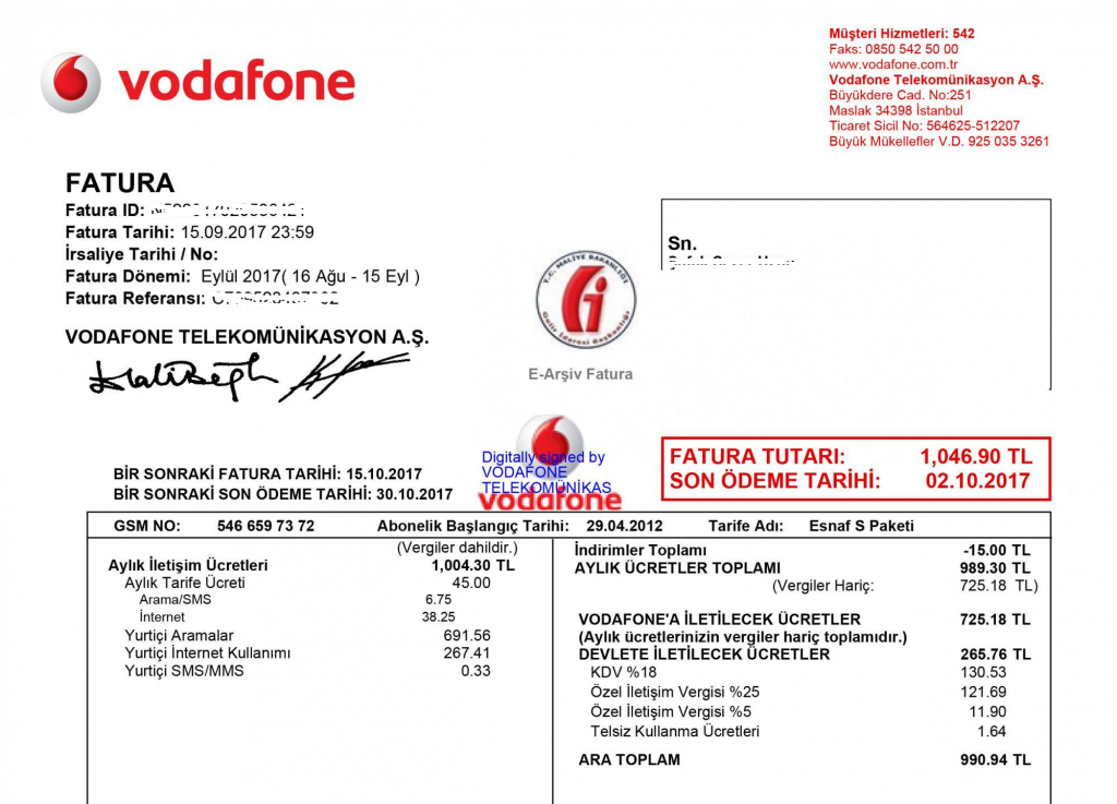 Vodafone Fatura Ödenmezse Ne Olur